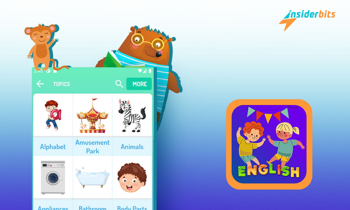 Teach your child with the English for Kids app