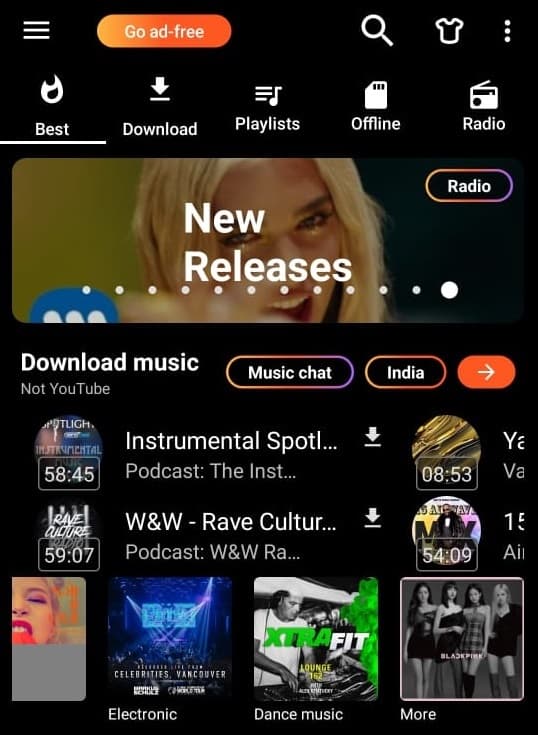 Music download app