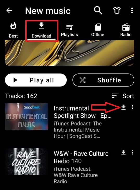 Music download app