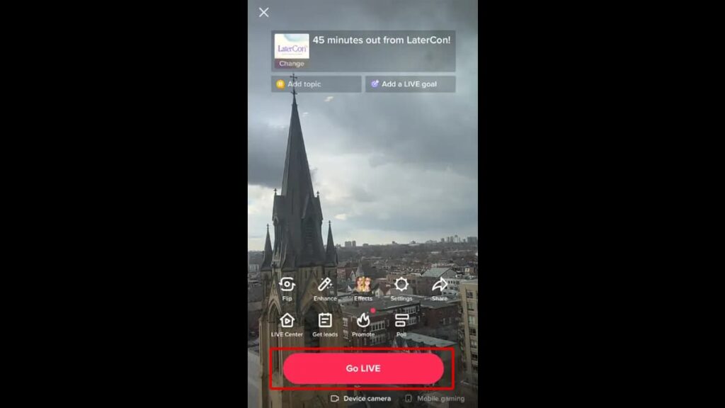 go live on TikTok
