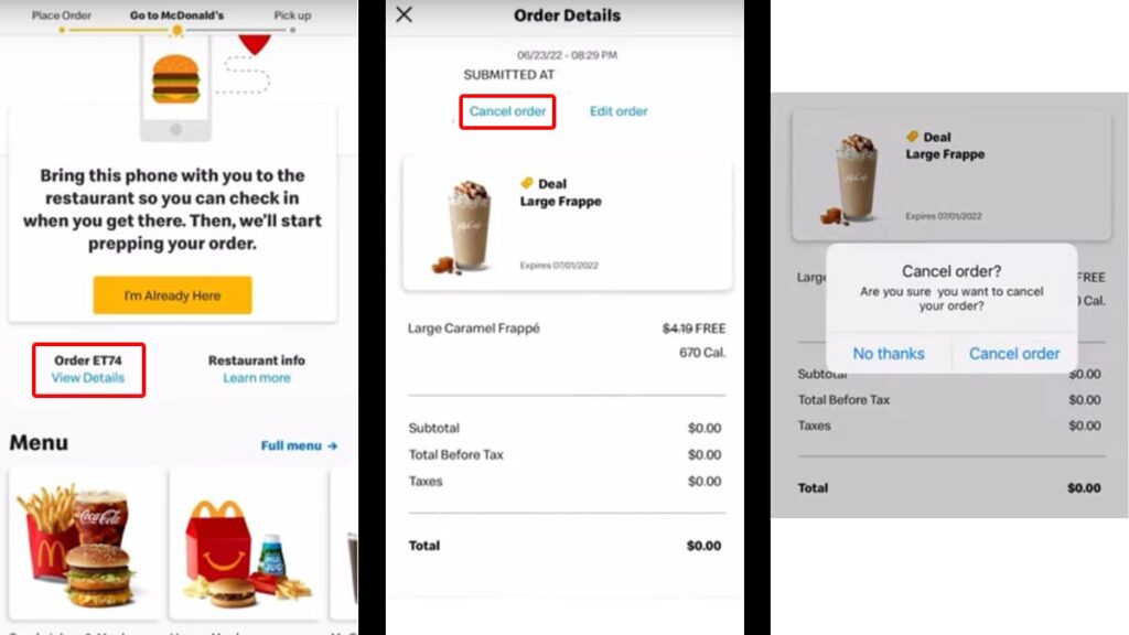 How to cancel a McDonald's app order Insiderbits