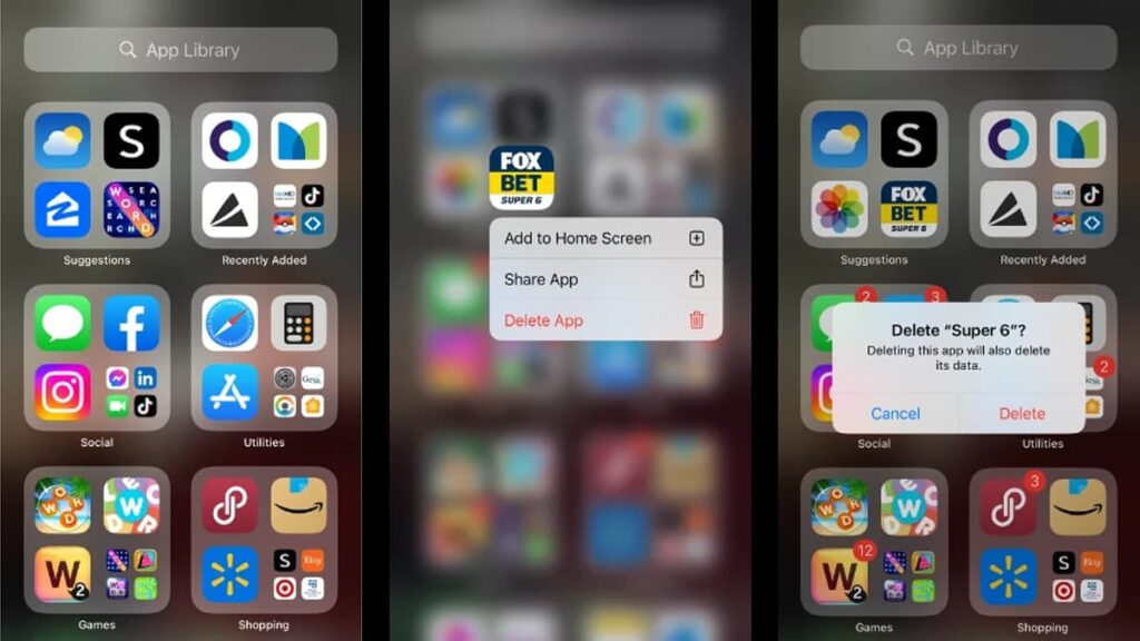 How to delete apps