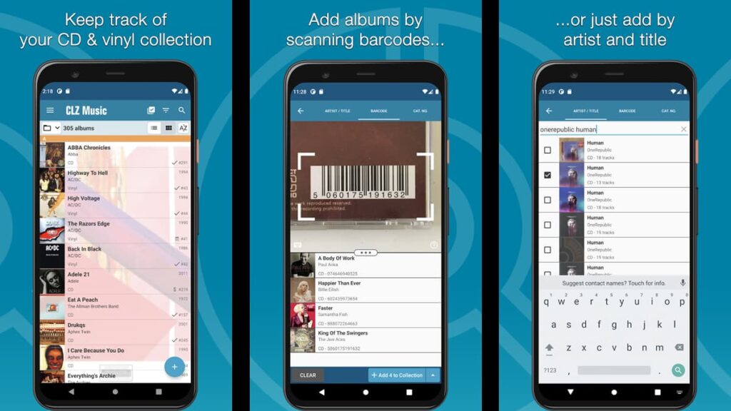 Apps zum Sammeln von Schallplatten