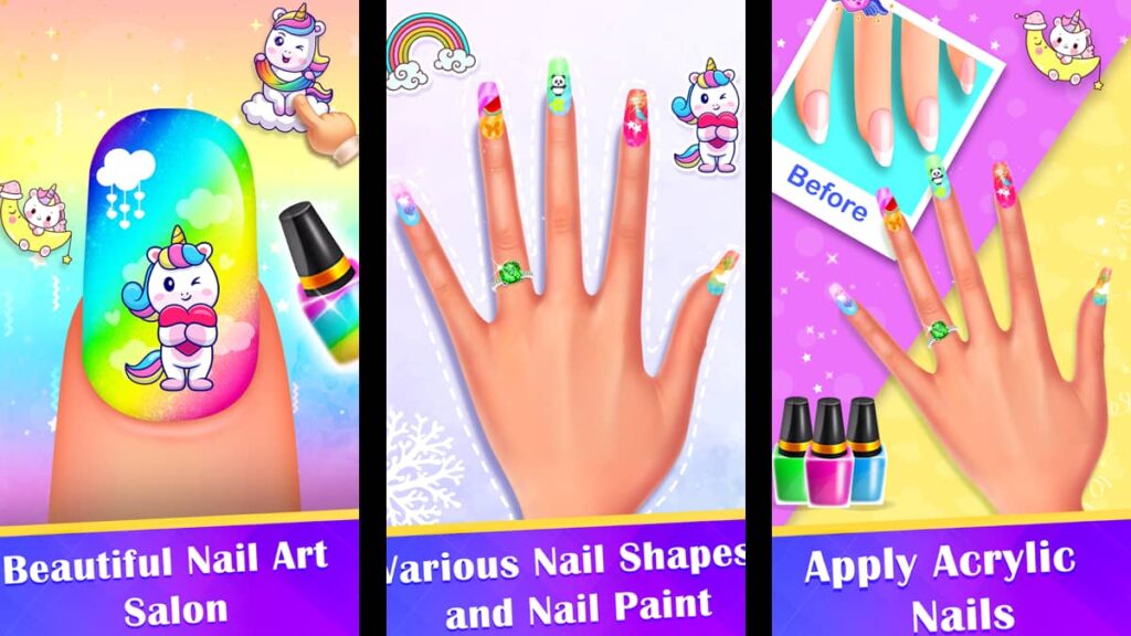 nail salon games for kids