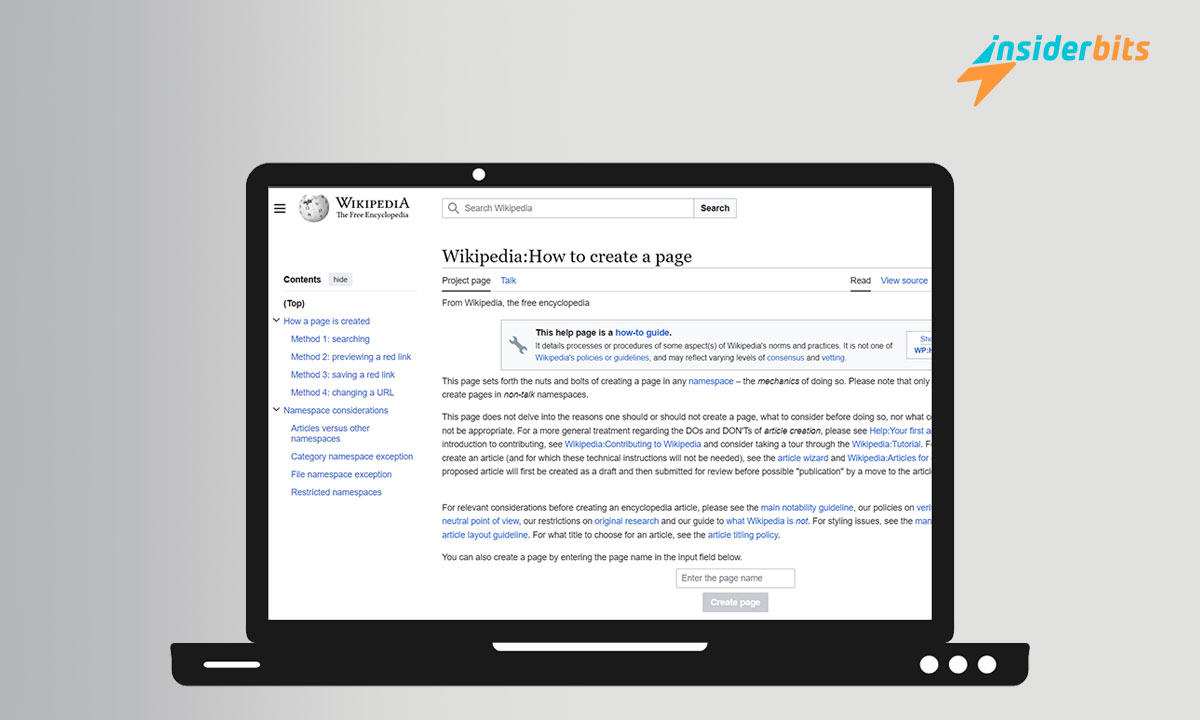 How to create your own Wikipedia page
