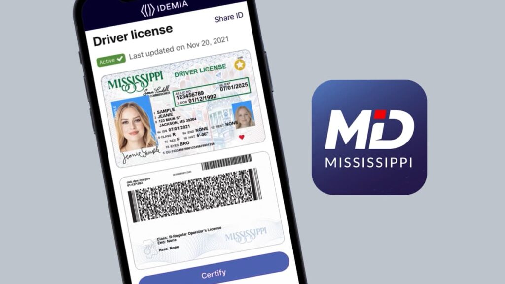 Digitaler Führerschein in Mississippi