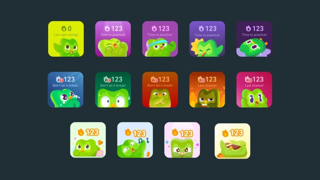 Widget di Duolingo