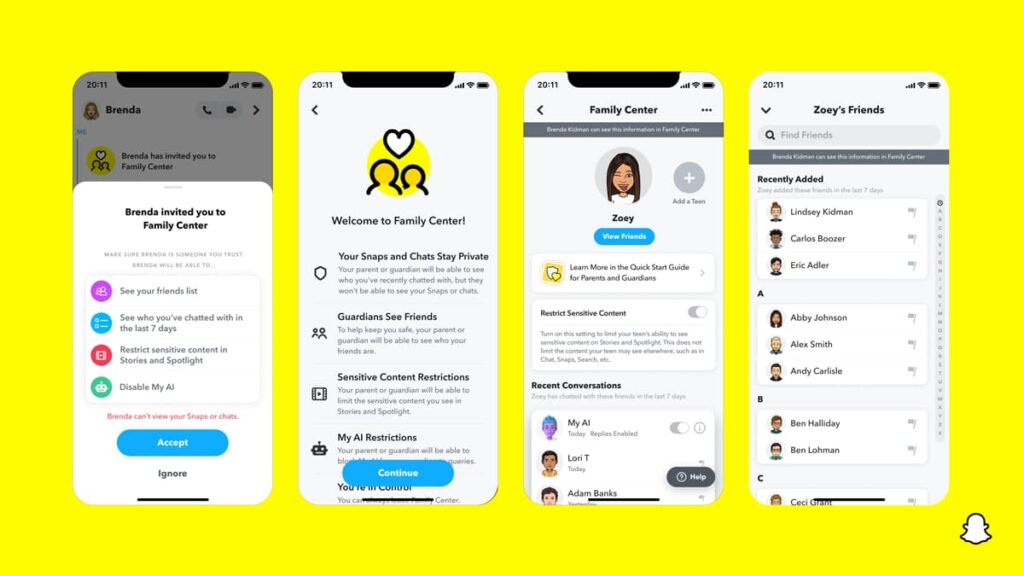 parental controls on Snapchat