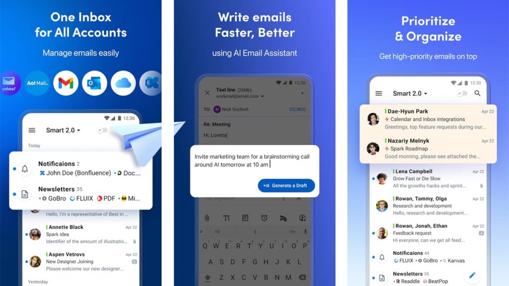 best productivity apps spark mail