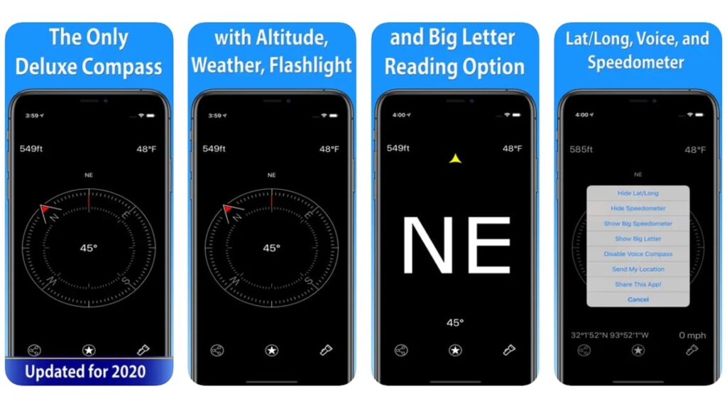 Kostenlose Kompass-Apps für iOS