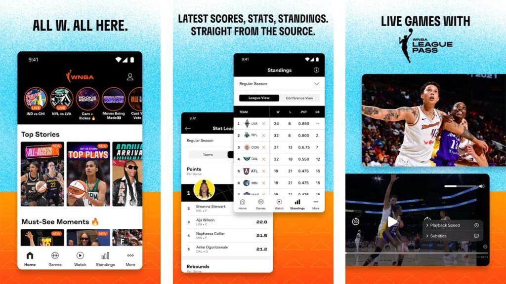 WNBA apps