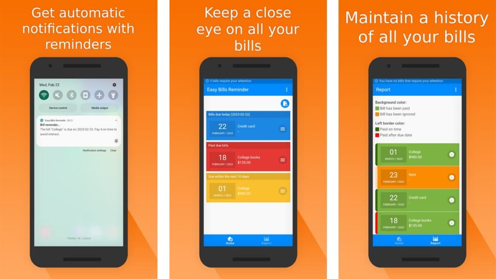 bills reminder app