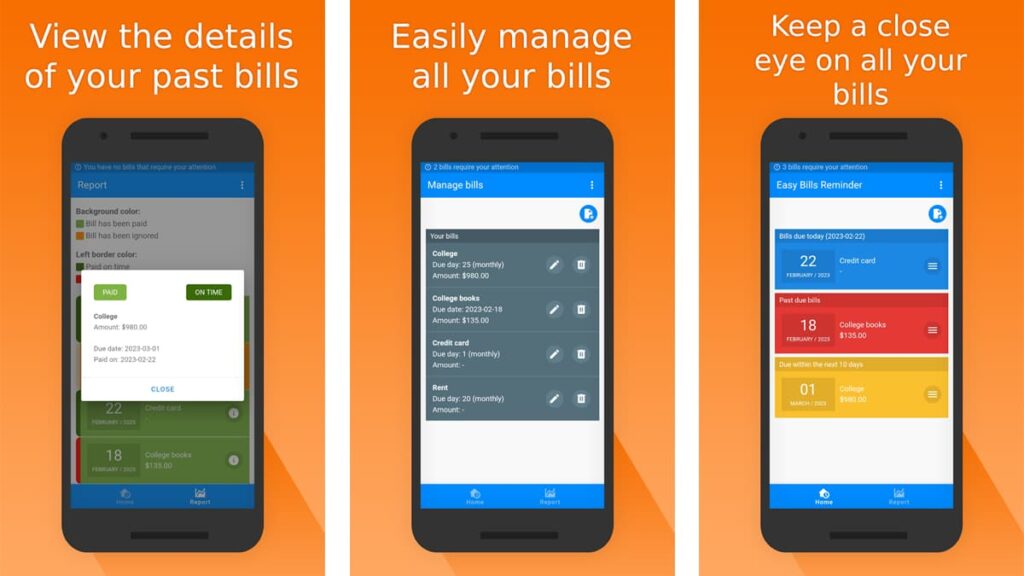 bills reminder app