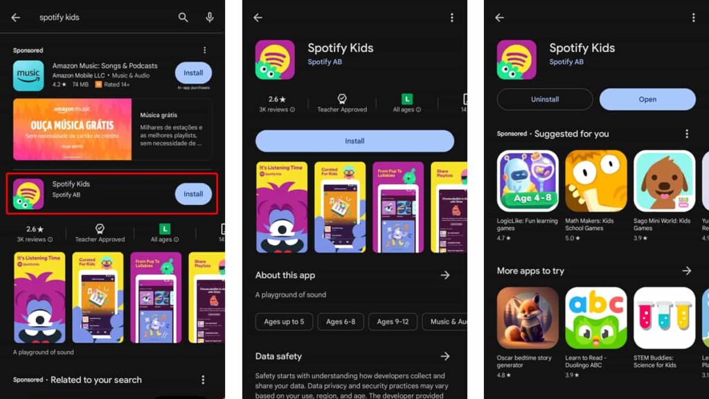 Spotify Kids app