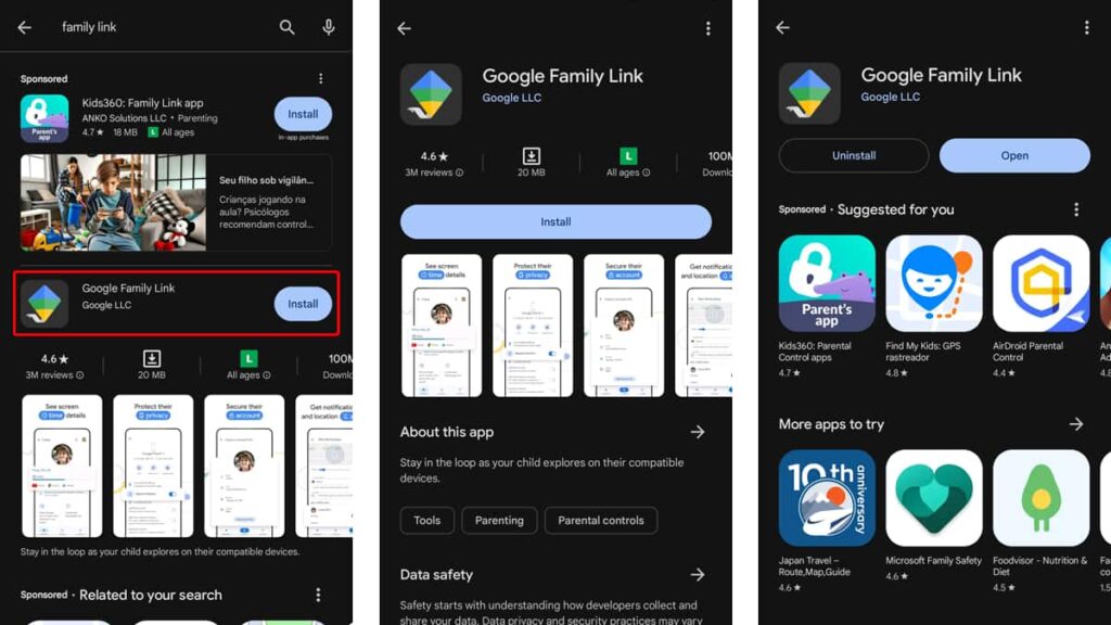 Family Link app