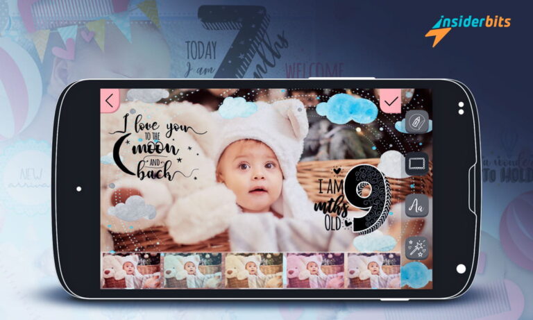 Edit baby photos with adorable filters and frames