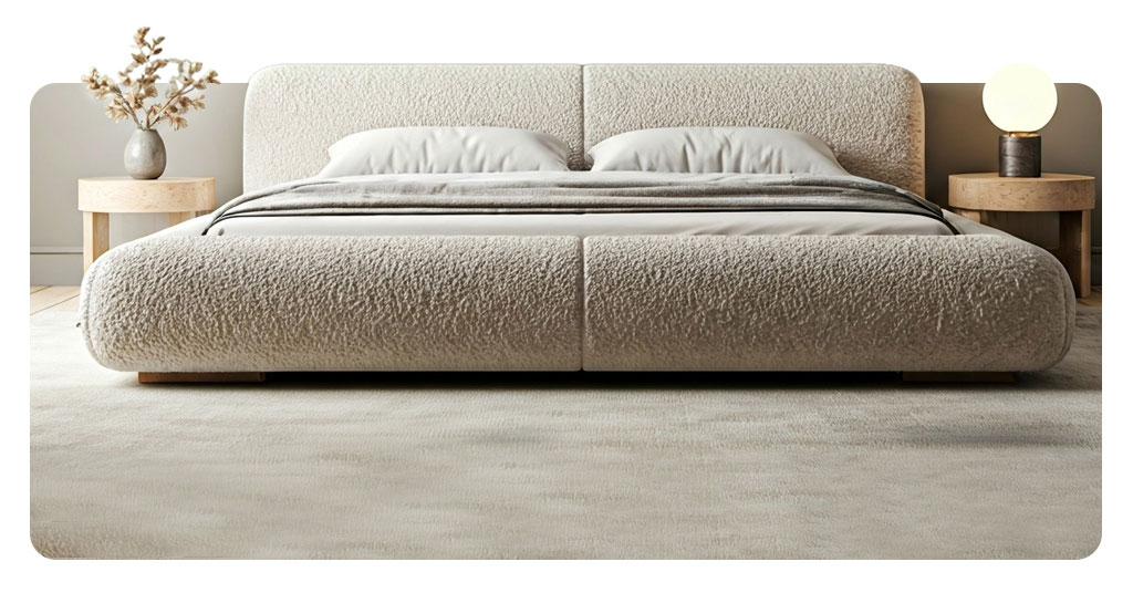 Bouclé Beds: Why Everyone’s Falling for This Cozy Trend 4 Bouclé Beds