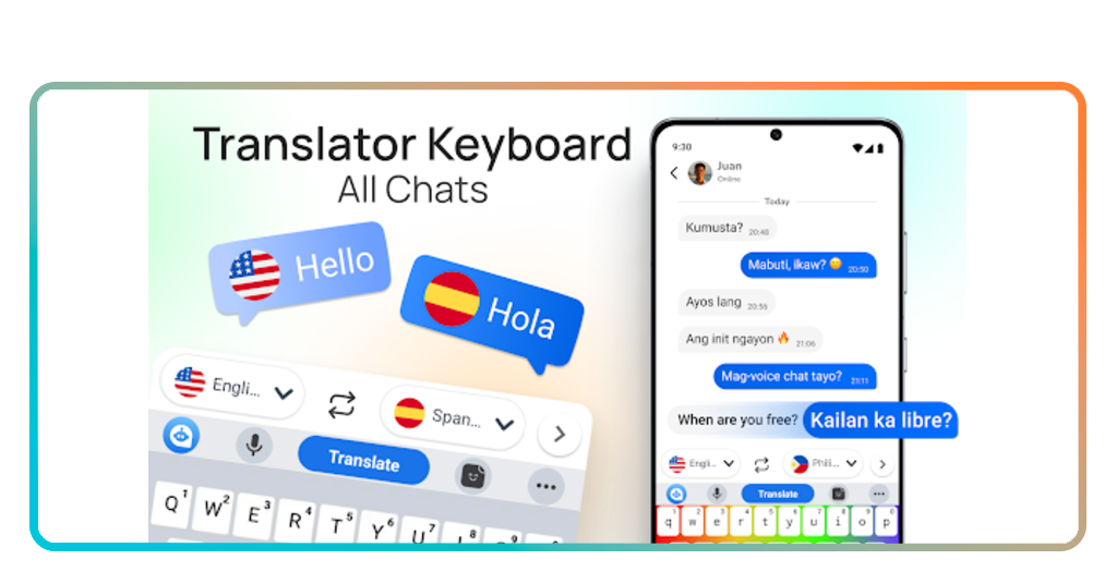 Translation keyboard app