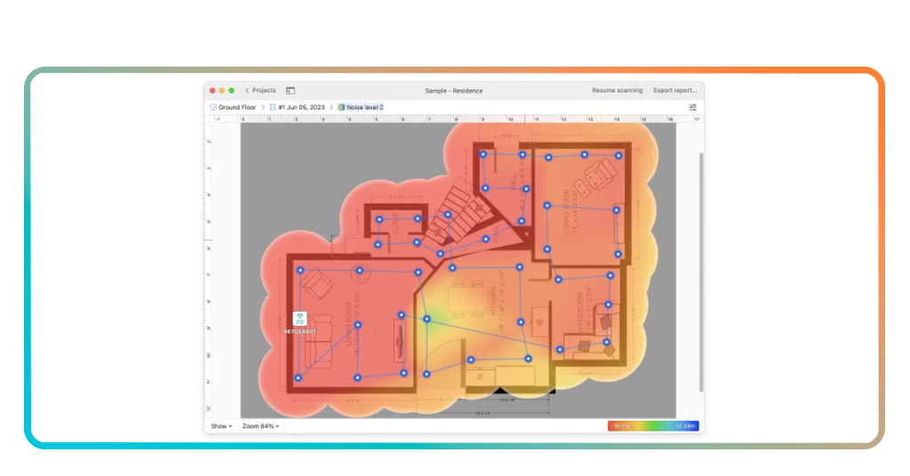 Wi-Fi heatmap app