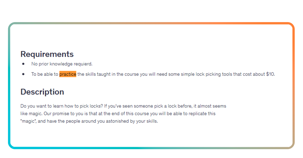 Locksmith online course