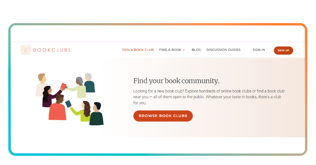 Online book club app