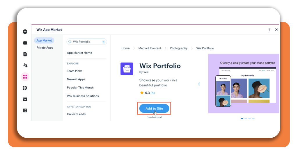 portfolio website builder