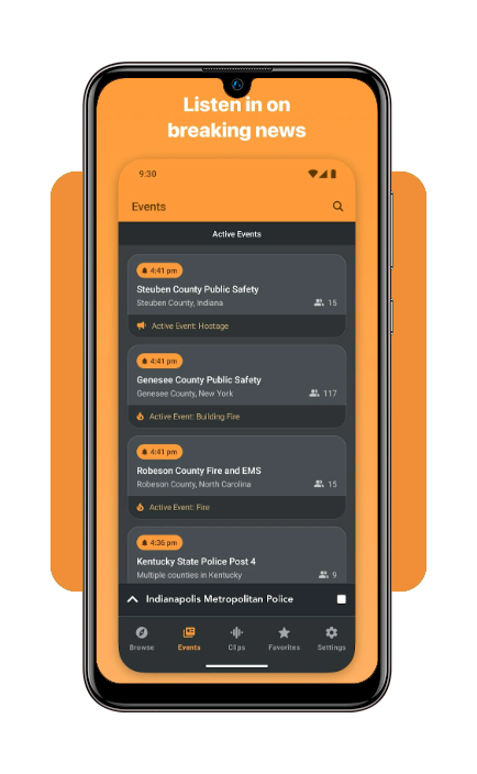 Scanner Radio app broadcastify alerts configuration