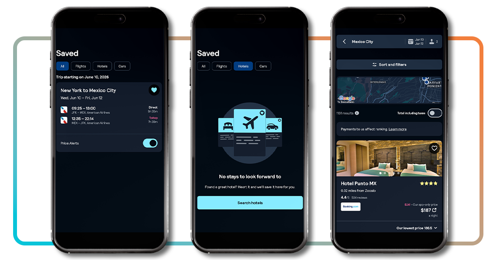 Skyscanner price alert and hotel browsing for World Cup travel packages