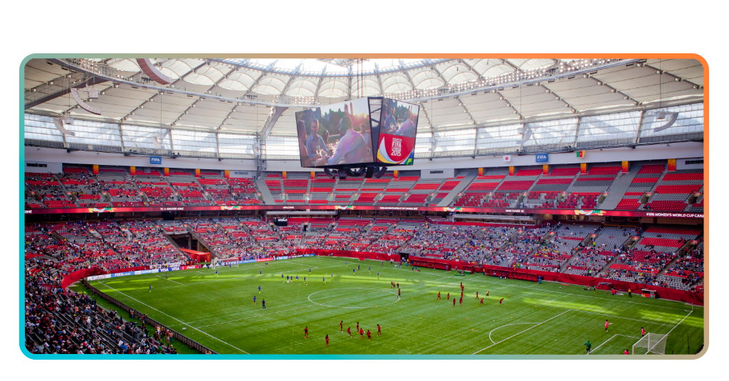 BC Place stadium in Vancouver, one of the host cities of the FIFA World Cup 2026