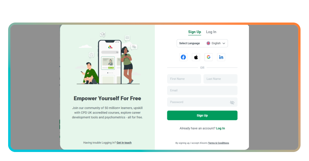 Step 1 - Create a free Alison account to start your pharmacy tech certification