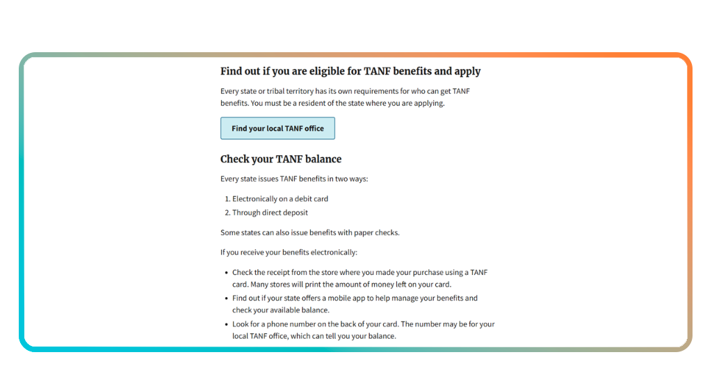 Applying through individual program pages after the immigrant benefits check