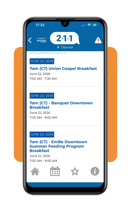 211 assistance: learn how get financial support and benefits 4 211 Info App organization contact details screen