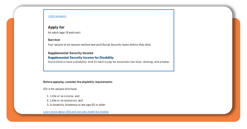 How to apply for SSI: learn if you're eligible for support 2 Step 2 - Complete personal information on the SSI application