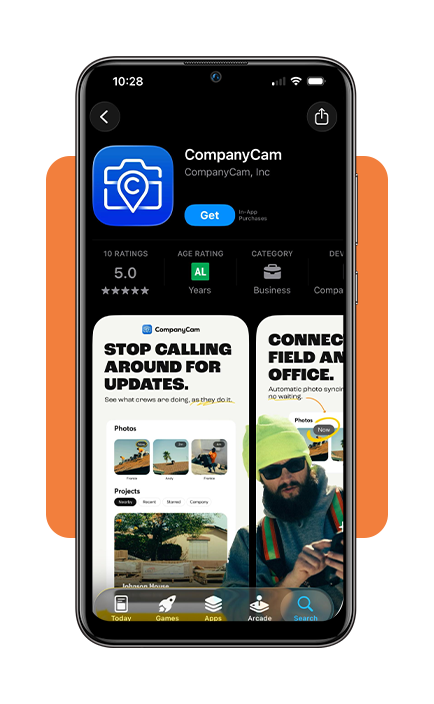 Step 1 - Download the CompanyCam app from App Store or Google Play Store