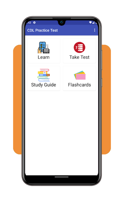 CDL theory prep: get ready for your truck driving career 2 CDL Practice Test 2026 app - select state and CDL class screen