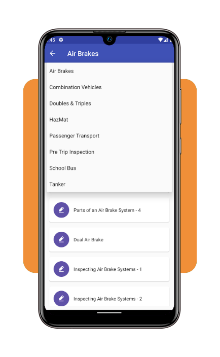 CDL theory prep: get ready for your truck driving career 4 CDL Practice Test 2026 app - endorsements modules screen