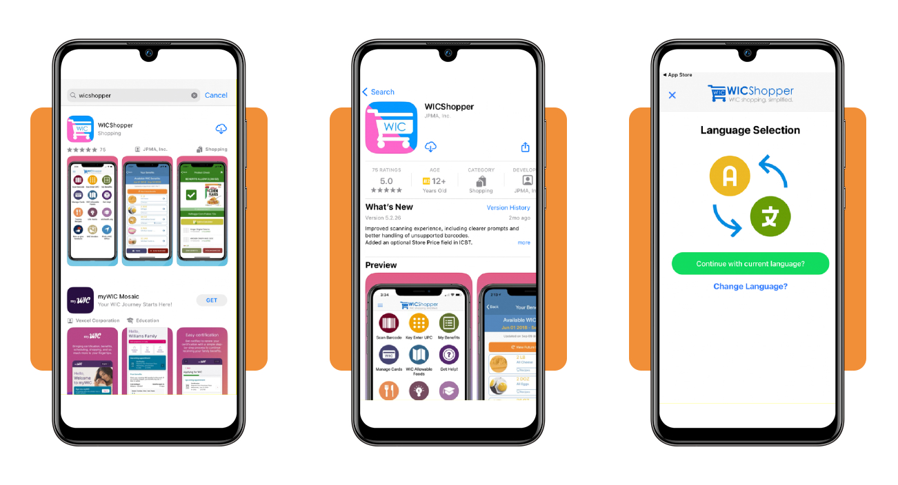 Baby formula assistance program: see if you qualify right now 2 WICShopper app download screen on a smartphone