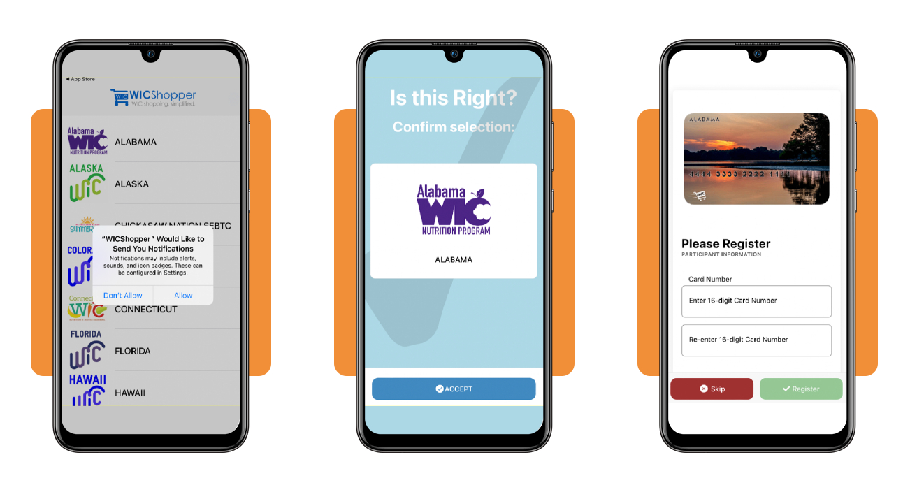 Baby formula assistance program: see if you qualify right now 3 WICShopper state selection and eWIC card registration screen