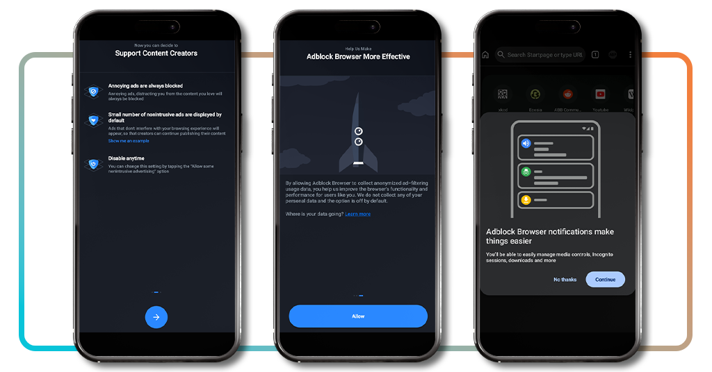 Step 2 - Allow data collection and notifications in Adblock Plus
