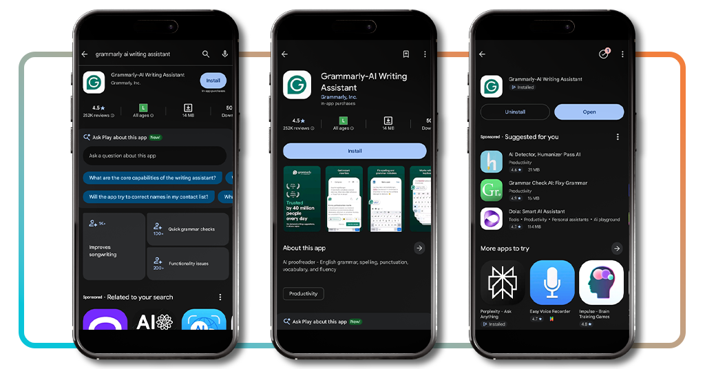 AI email writer: let this tool write your emails for you 2 Step 1 - Download Grammarly from the app store on your phone