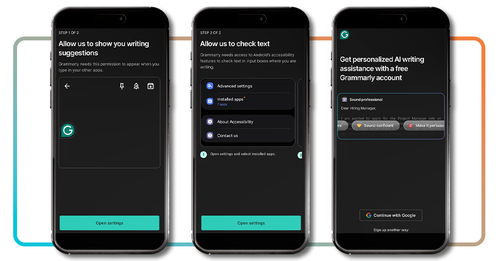 AI email writer: let this tool write your emails for you 3 Step 2 - Grant permissions and sign up for a Grammarly account