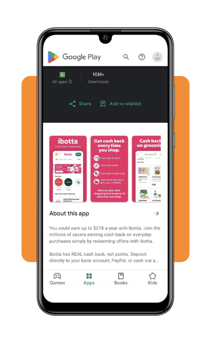 Ibotta app cashback wallet balance screen