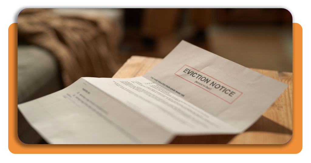 How to remove an eviction judgment from your rental record 1 Eviction notice letter open on a wooden desk