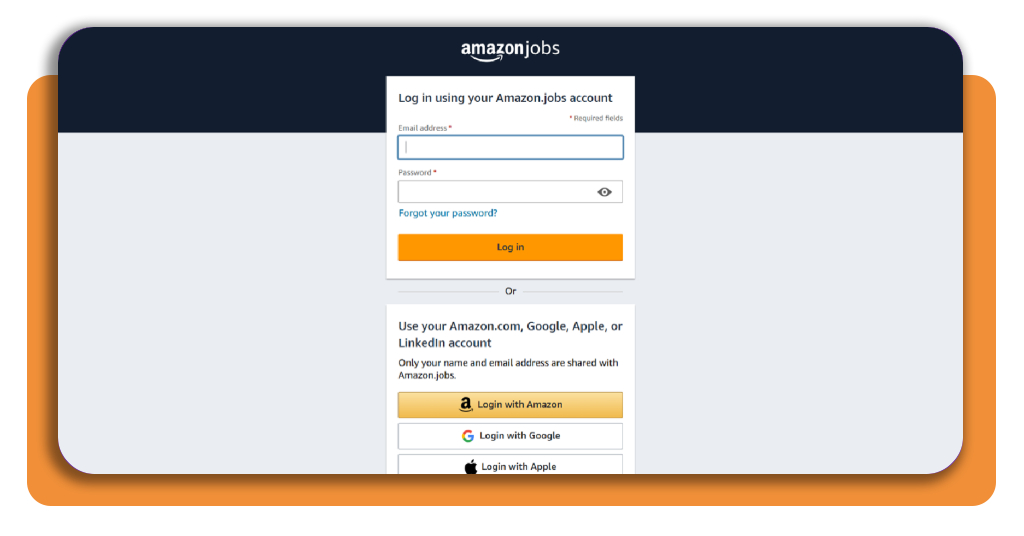AWS Data Center jobs: land an excellent role at Amazon 3 AWS account sign-in screen showing login options for applicants