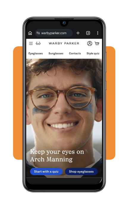 Glasses filter app: see how you would look with glasses 2 Warby Parker website showing eyeglasses browsing page