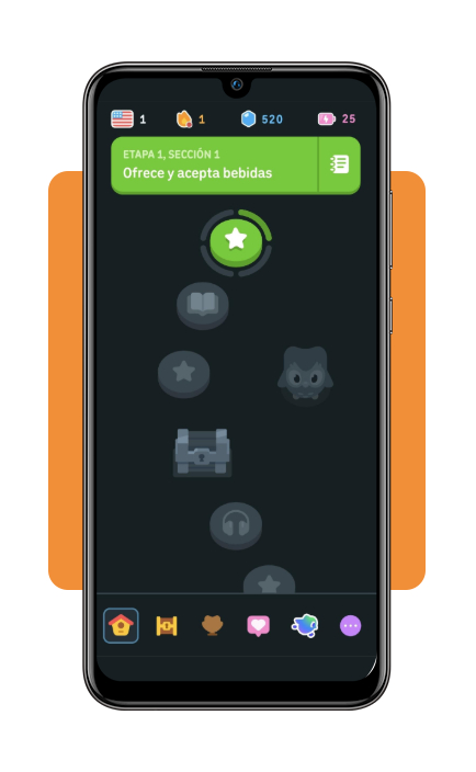 Basic English app for Spanish-speaking US workers: download now 7 Duolingo daily progress screen showing streaks and achievements
