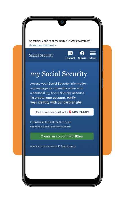 Compare Social Security Benefits at different claiming ages 2 Step 1 - Access your official Social Security record from ssa.gov