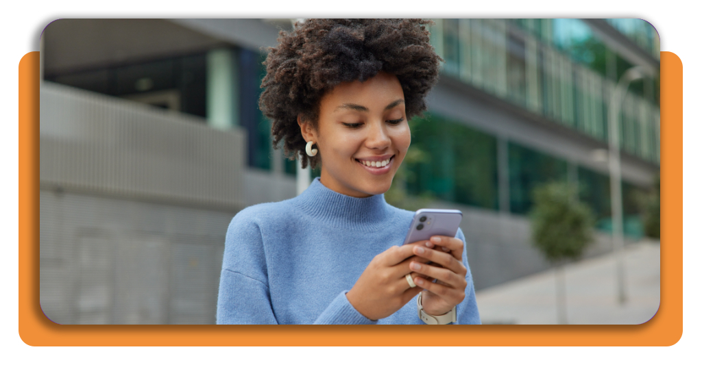 Person using Propel app on phone to check TANF benefit balance