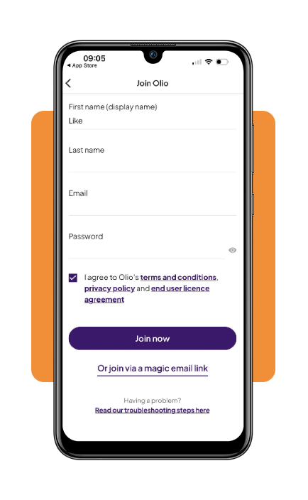 Step 1 - Create and verify your Olio account