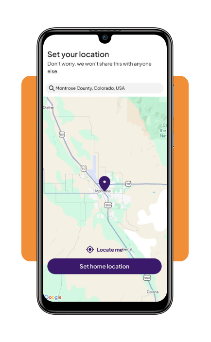 Step 2 - Set your location on Olio
